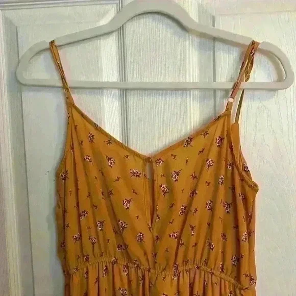 row A yellow floral asymmetrical summer dress - Picture 3 of 11